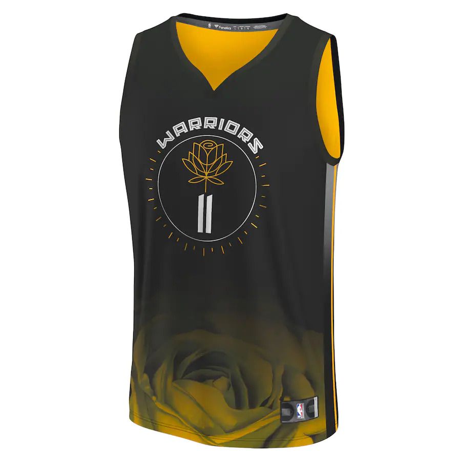 Men Golden State Warriors 11 Klay Thompson Fanatics Branded Black City Edition 2022-23 Fastbreak NBA Jersey